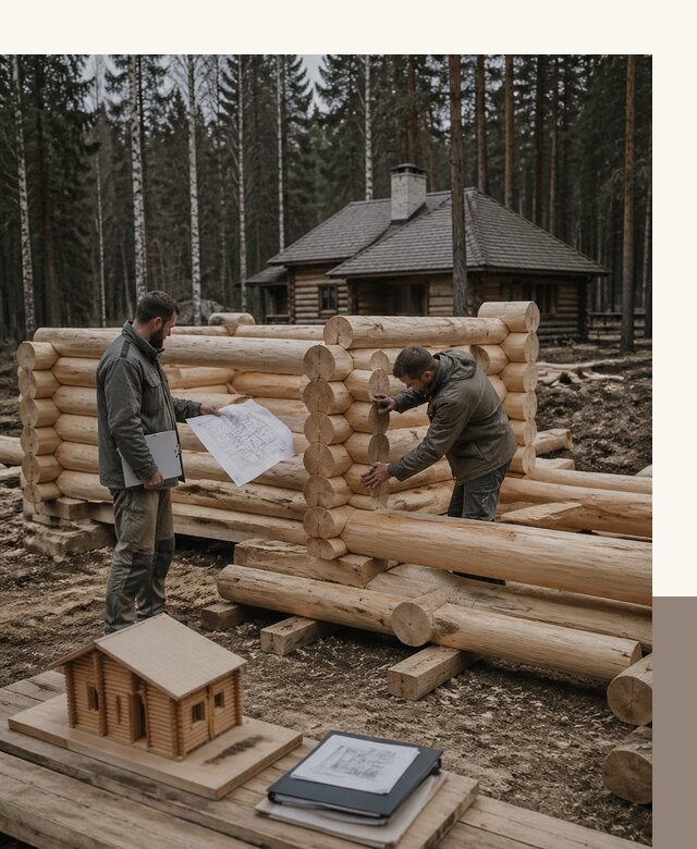 Проектирование и строительство домов из бревна в Домодедове